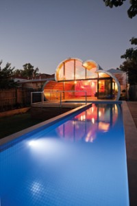 The lap pool and the cloud house. Photo by John Gollings