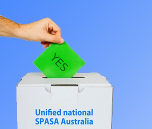 95 per cent of voting members agreed with the resolution for SPASA NSW & ACT to move forward with unification with SPASA Australia