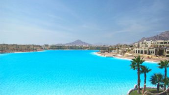 The 12 hectare lagoon at Sharm El Sheikh in Egypt