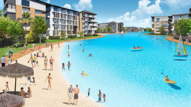 The Crystal Lagoon will be the centrepiece of a new 1000-home Botanica residential development in Cairns