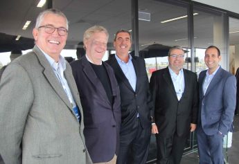 Executives from Fluidra at the opening of AstralPool's new state-of-the-art facility in Keysborough, Melbourne