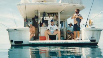 One of the many industry fishing cruises of the Whitsundays, this one with Peter Moore, Paul Bradshaw, Norm Harvey and Terry Ellis