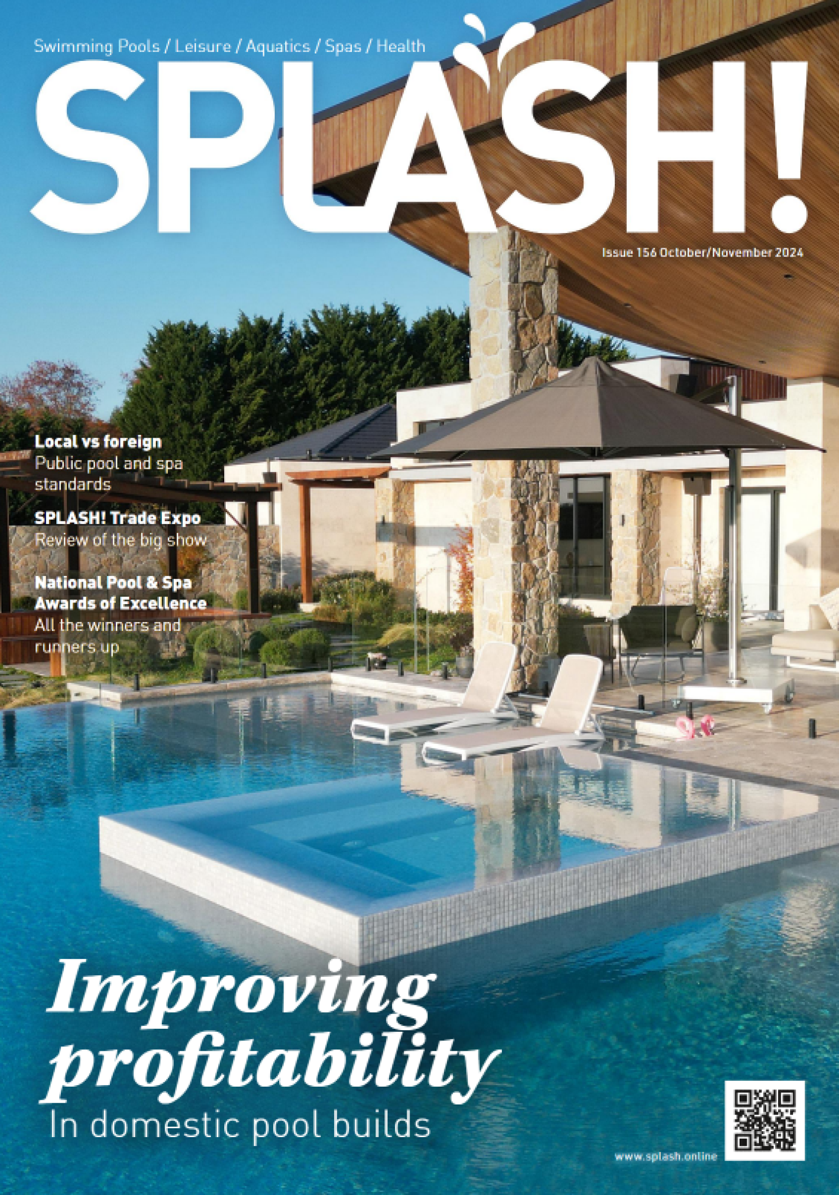 SPLASH! Magazine 156 Cover. Improving profitability in domestic pool builds